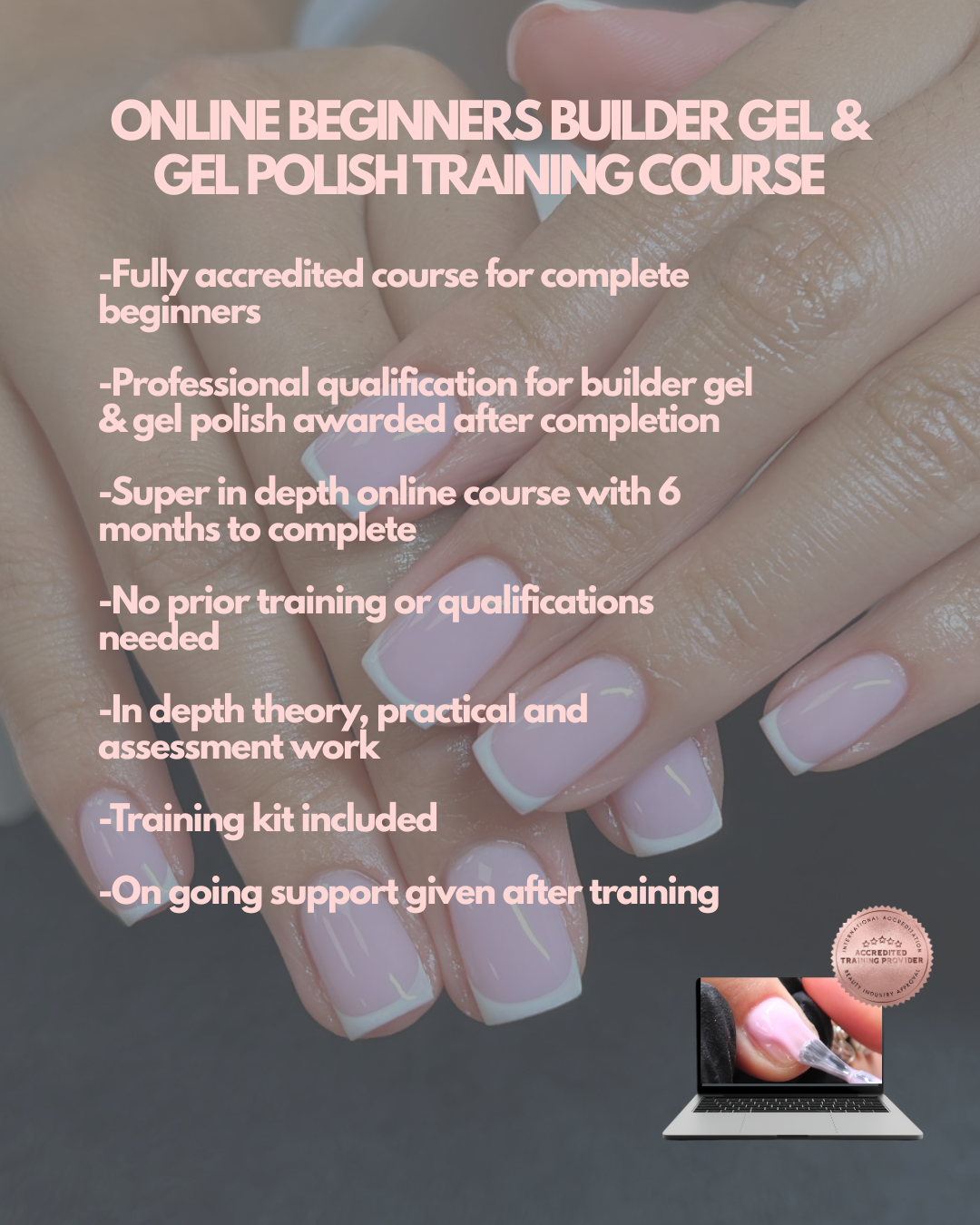 Online beginners builder gel & gel polish training course