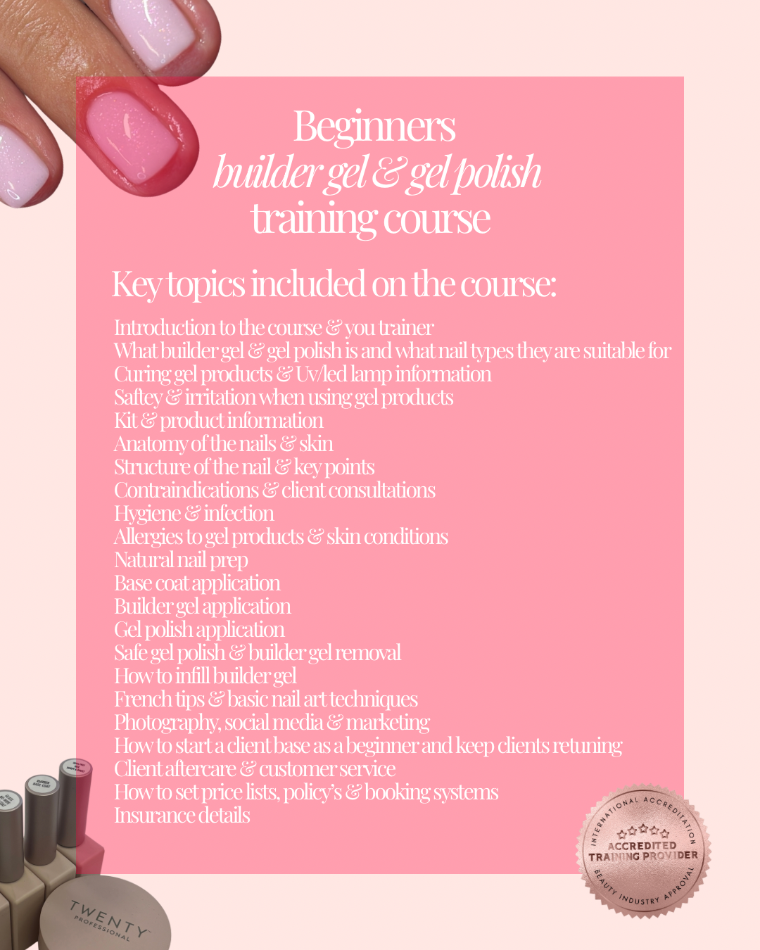Online beginners builder gel & gel polish training course