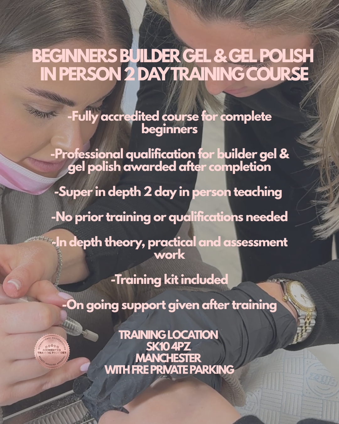 2 person booking- Beginner’s in person 2 day builder gel & gel polish training course